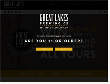 Tablet Screenshot of greatlakesbrewing.com